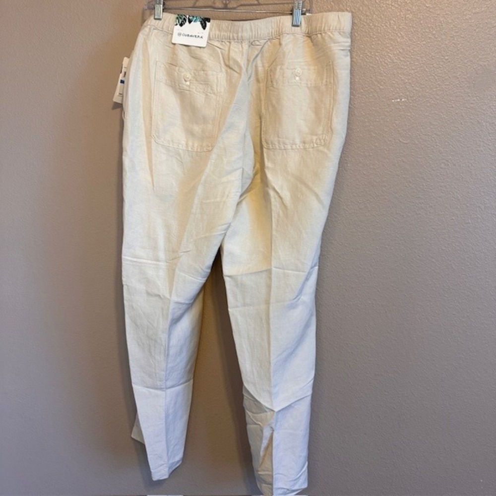 NWT Cubavera Linen Blend Men's Regular Fit Drawstring Pants XL 30" Inseam - Picture 5 of 9